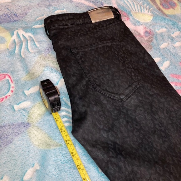 🐆 NWOT Roberto Cavalli Black Leopard Coated Jeans​ - Picture 14 of 16